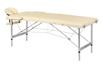 Массажный стол BodyFit 2 секции алюминиевый, бежевый 60 см